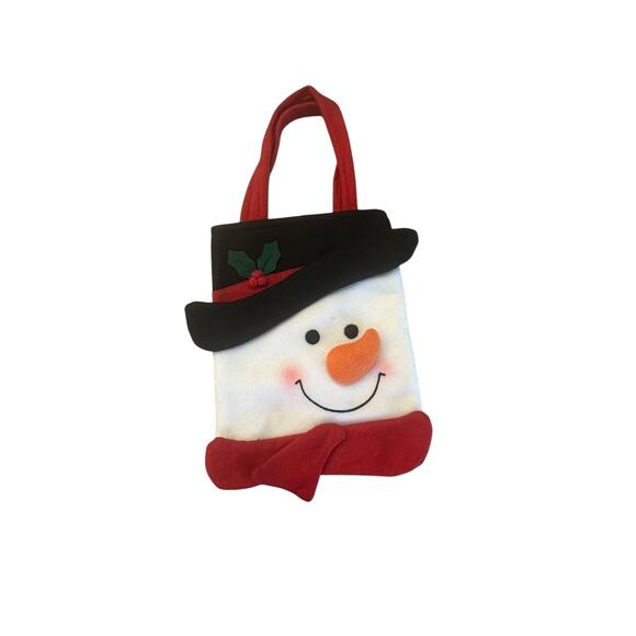 Snowman Head Bag Gift Bag Hanging Bag Christmas Holiday XMAS - Picture 5 of 5